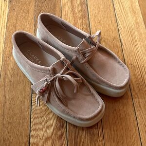 Baby pink Clark wallabees